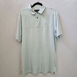 Maven Co-Op Mens L Polo Performance‎ Teal Short Sleeve Shirt Golf Casual NWOT